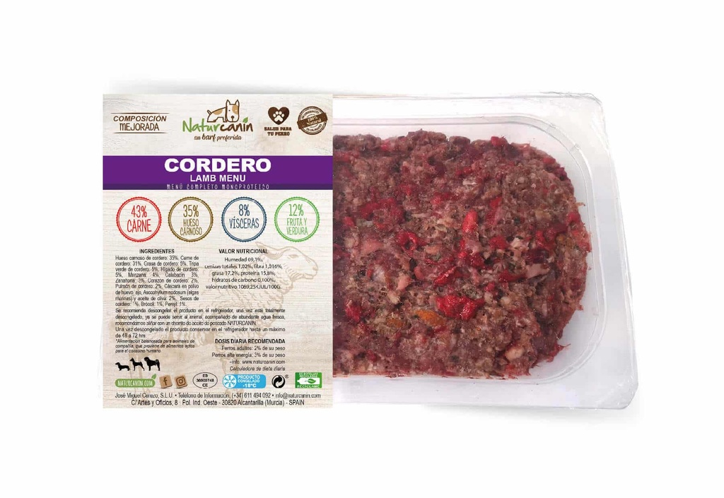 Menú   Cordero(1kg)