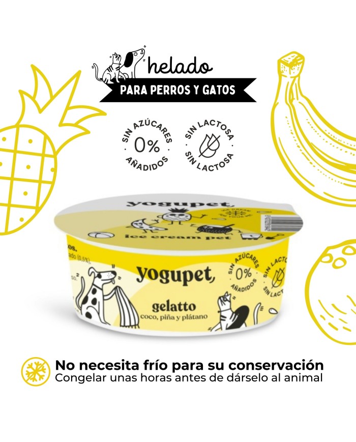 Helado de Coco, Piña y Plátano