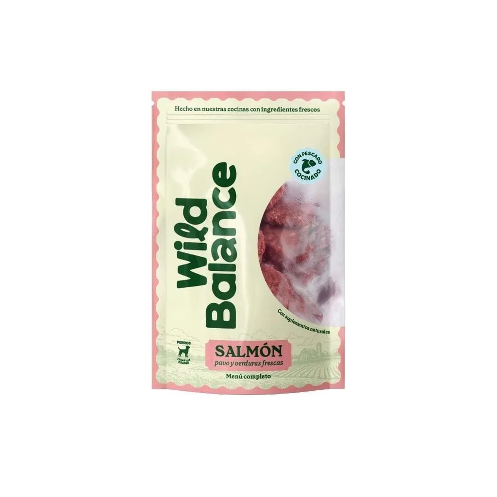 Menú Wild Balance Salmón cocinado y Pavo crudo (1kg)