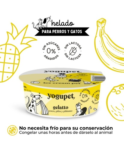 Helado de Coco, Piña y Plátano